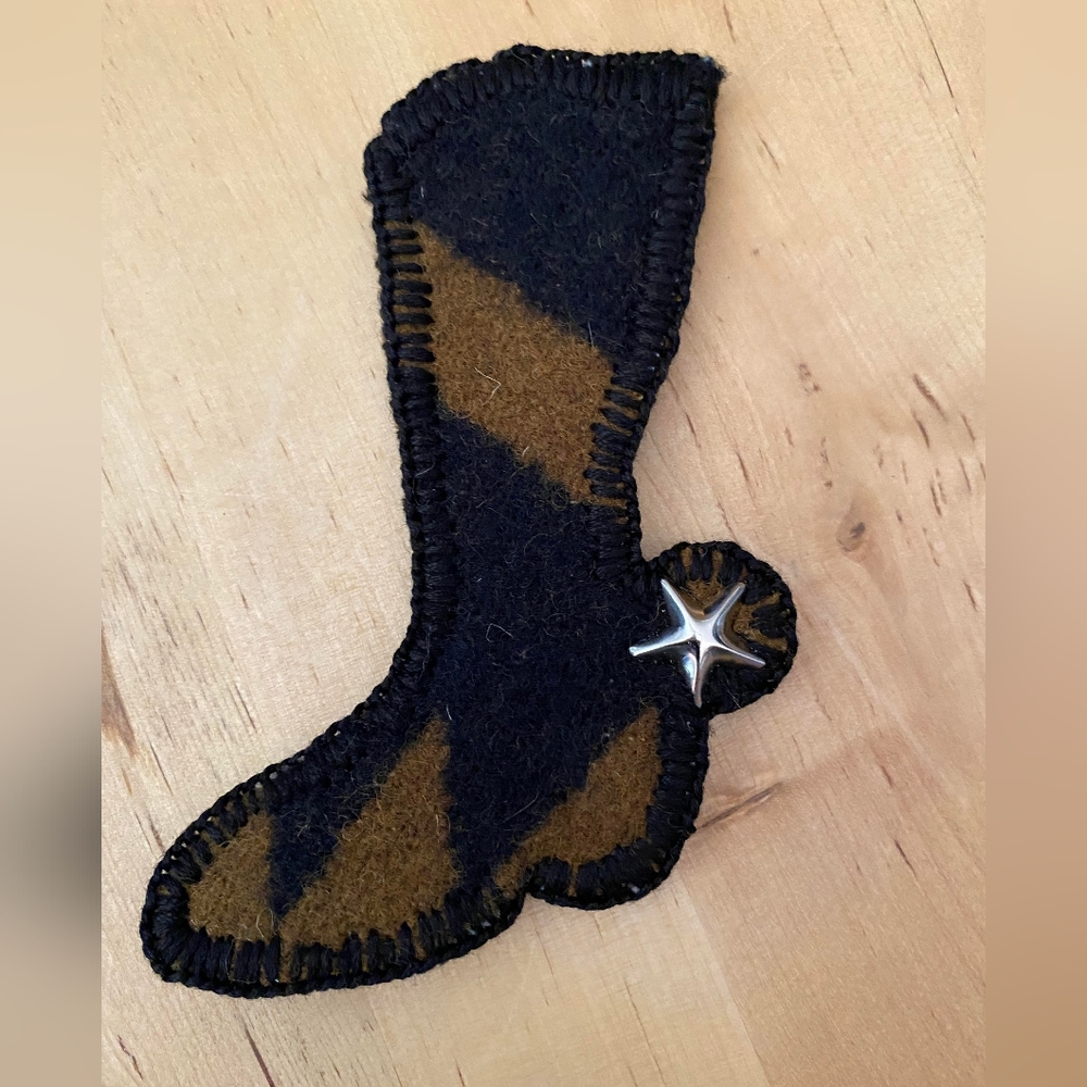 Pendleton Wool Handmade Cowboy Boot Ornament